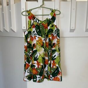 Mayoral Green and Orange Floral Kids Dress
